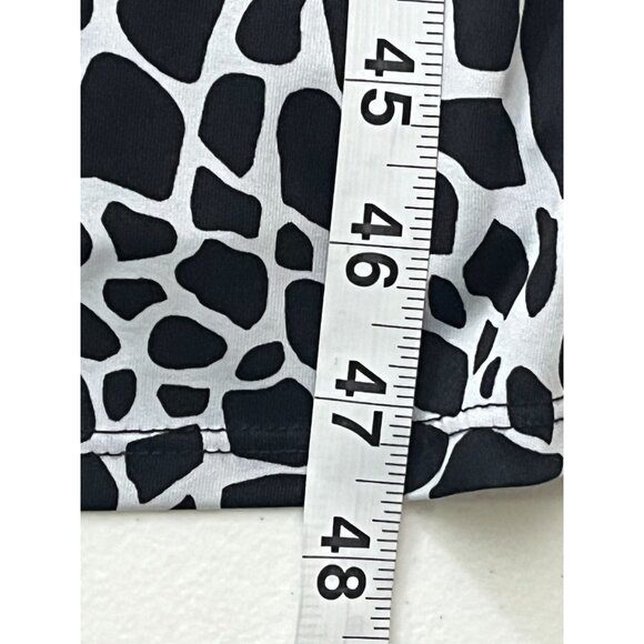 True Envy Plus 20W Black White Abstract Print Maxi Dress - Picture 8 of 13